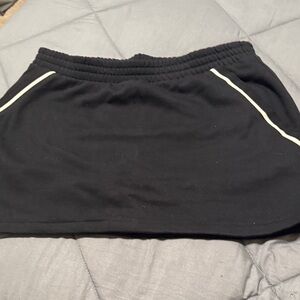 Pink Black Mini Skirt with Contrast Trim